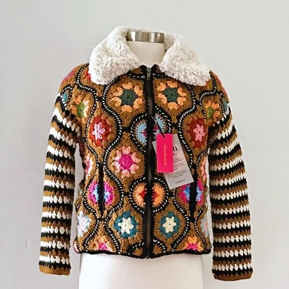 TACH Handmade Crochet Sweater-Coat - Picture 2 of 5